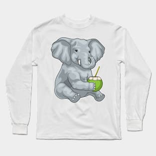 Elephant Coconut Long Sleeve T-Shirt